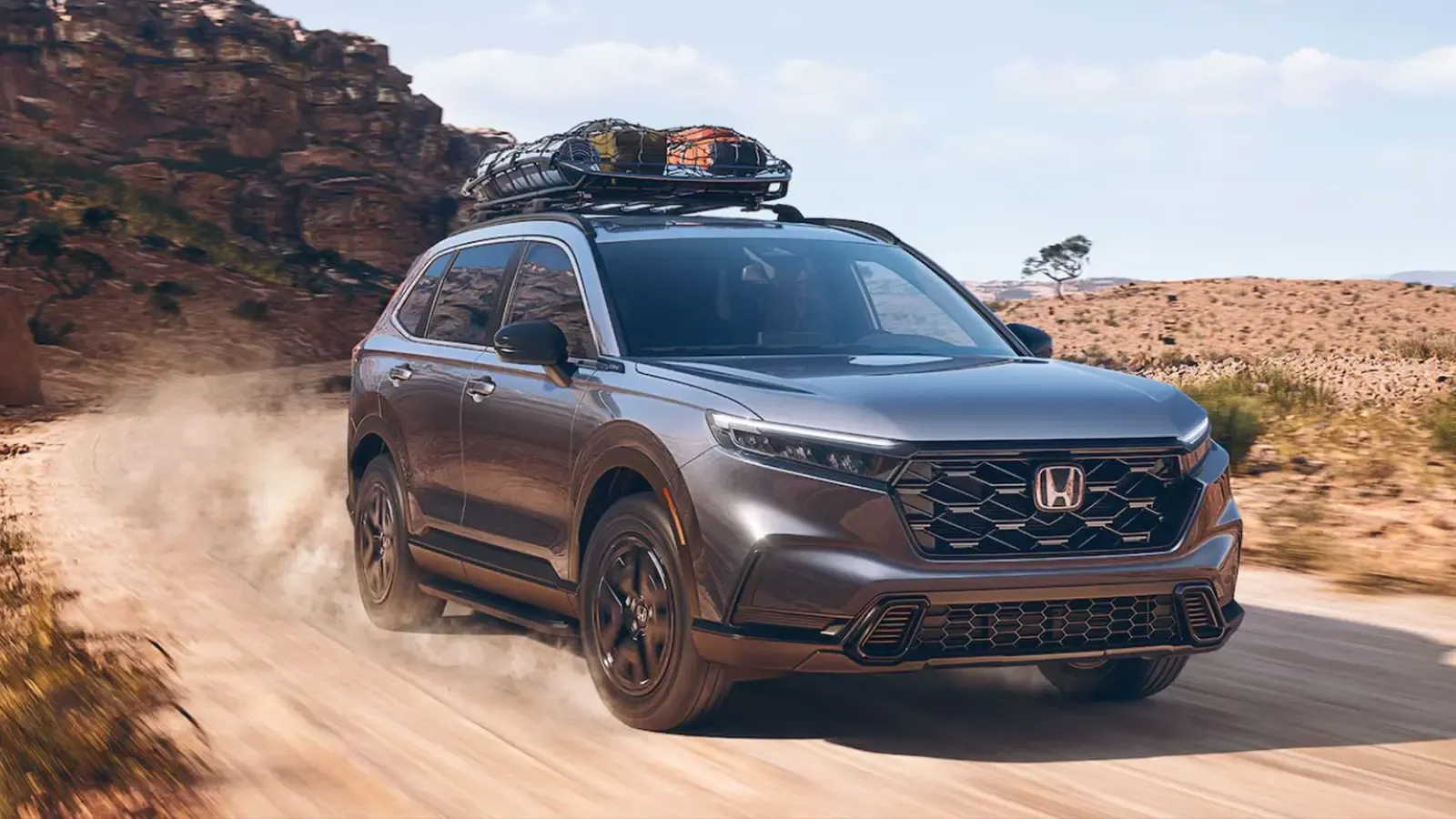 Honda CR-V driving in the desert
