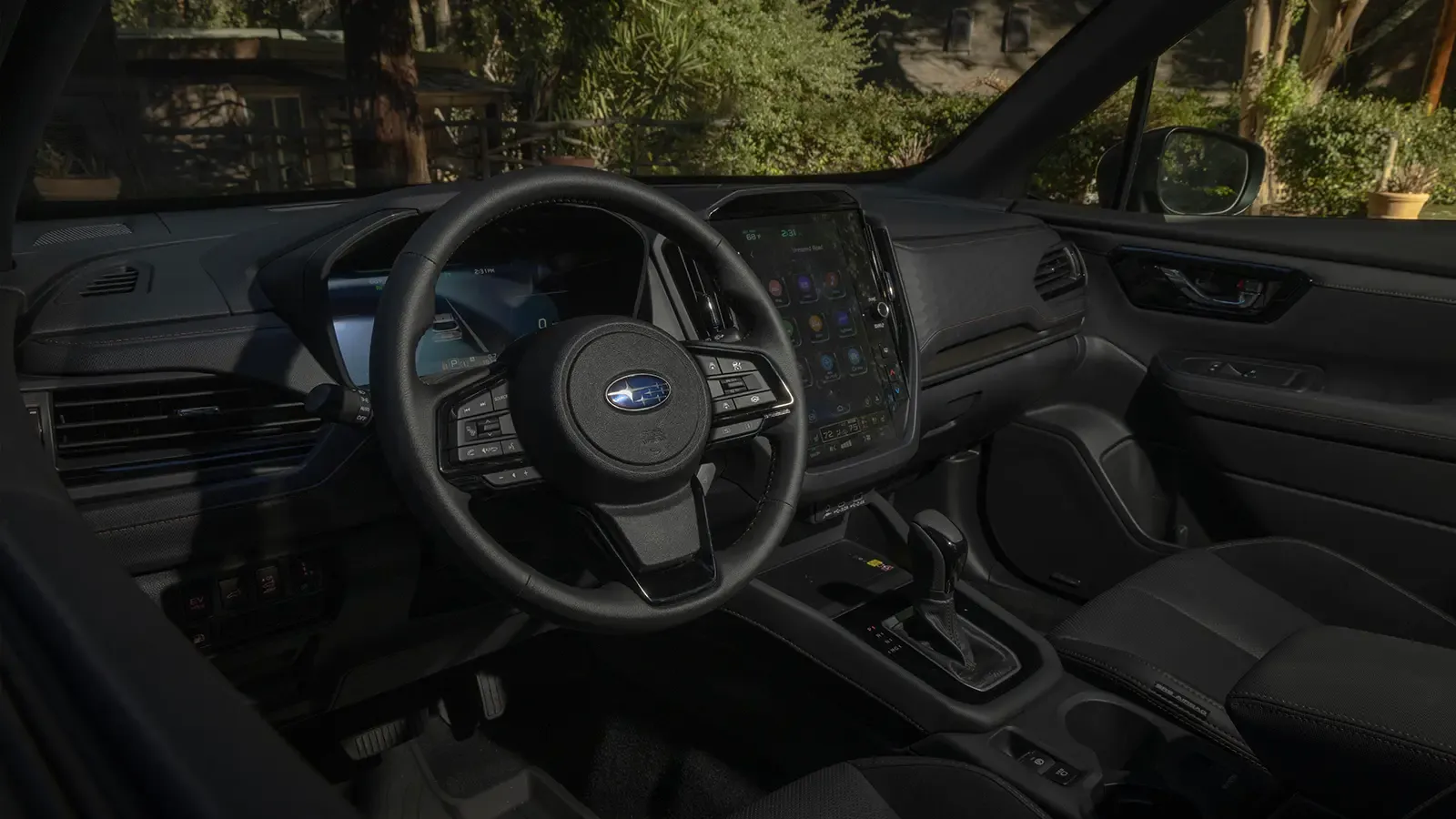 A 2025 Subaru Forester interior view of the drivers side.