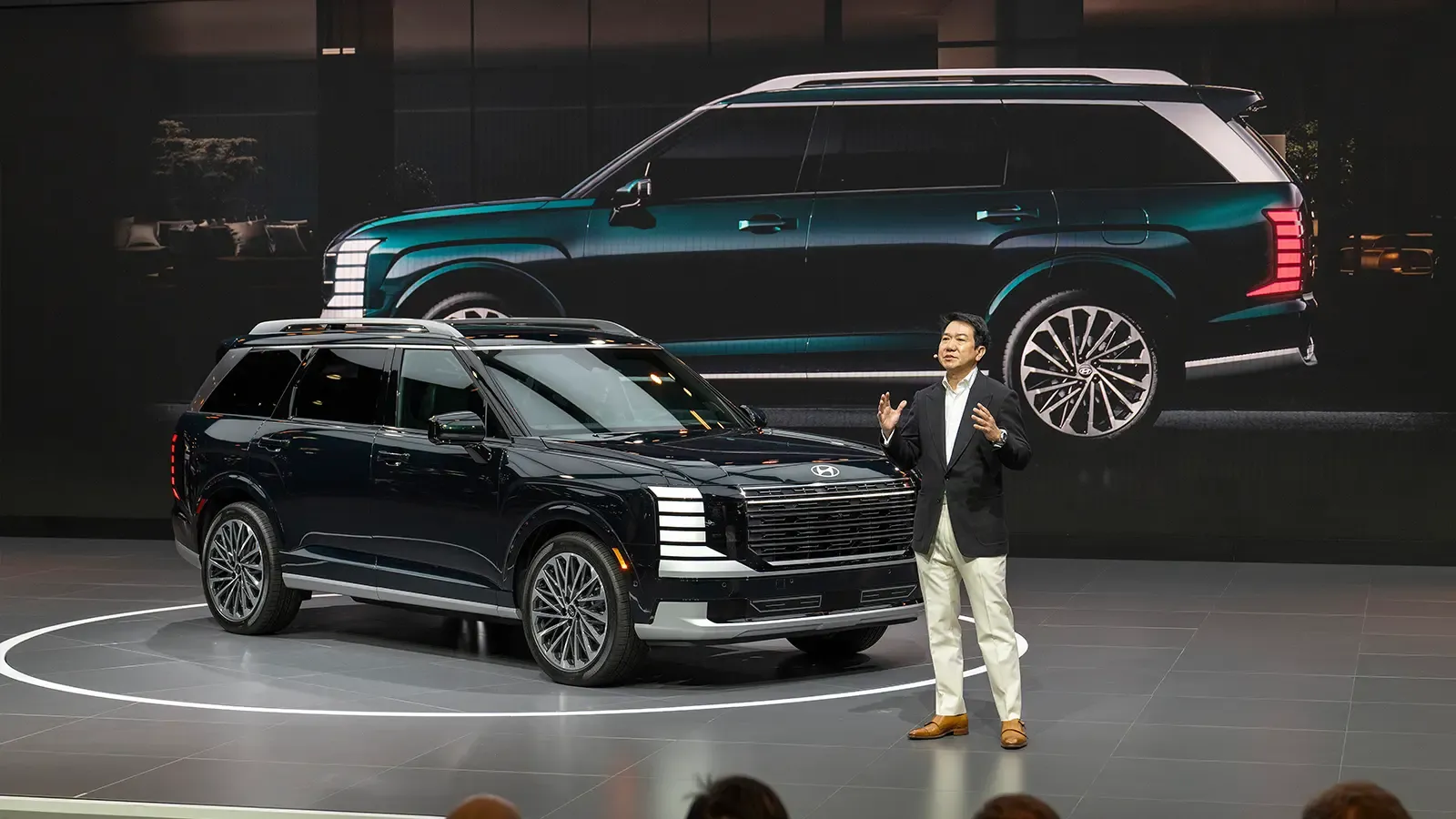 The 2026 Hyundai Palisade at the 2025 New York International Auto Show Press Conference
