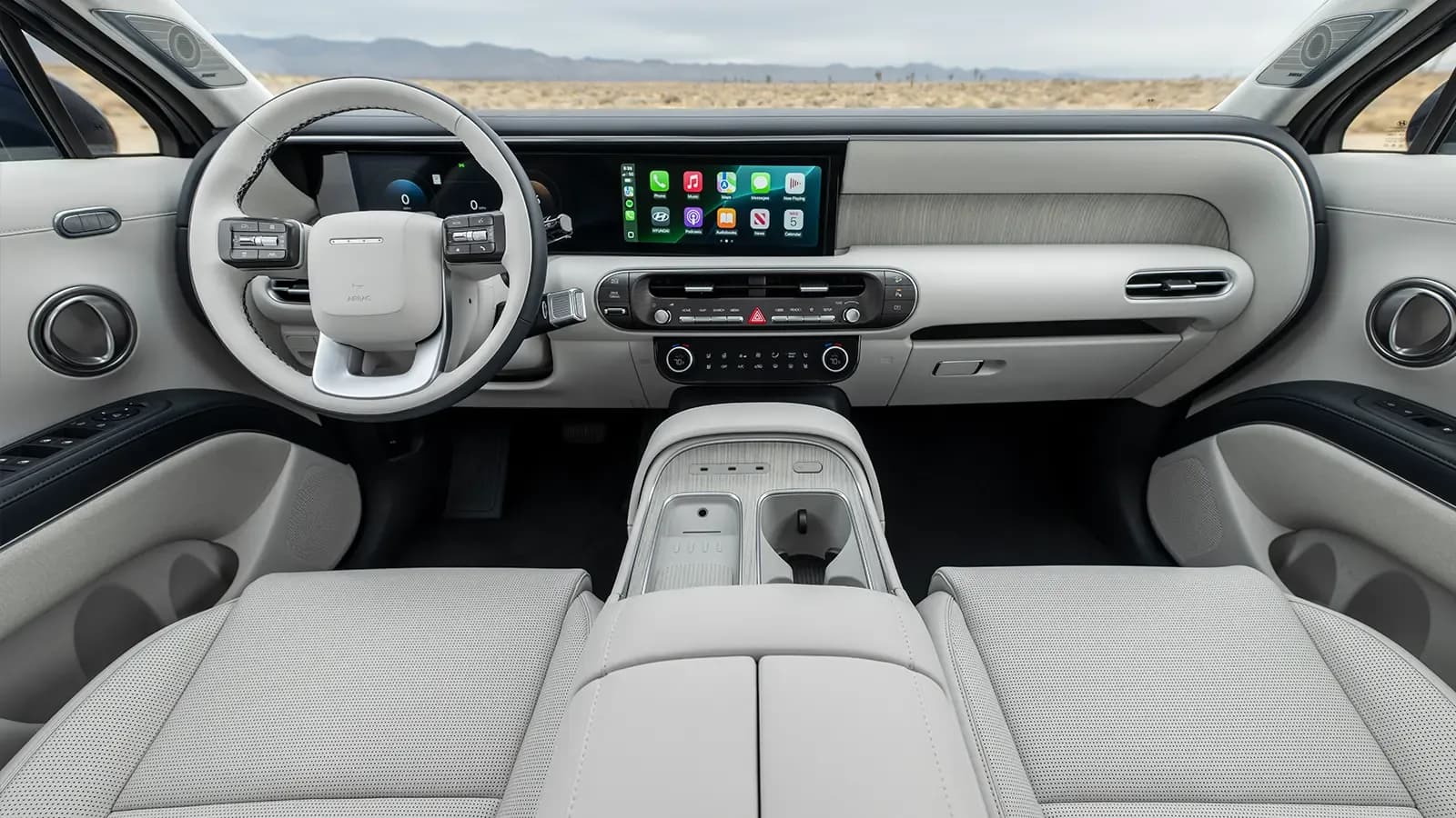 A 2026 Hyundai Palisade Hybrid drivers view of the interior