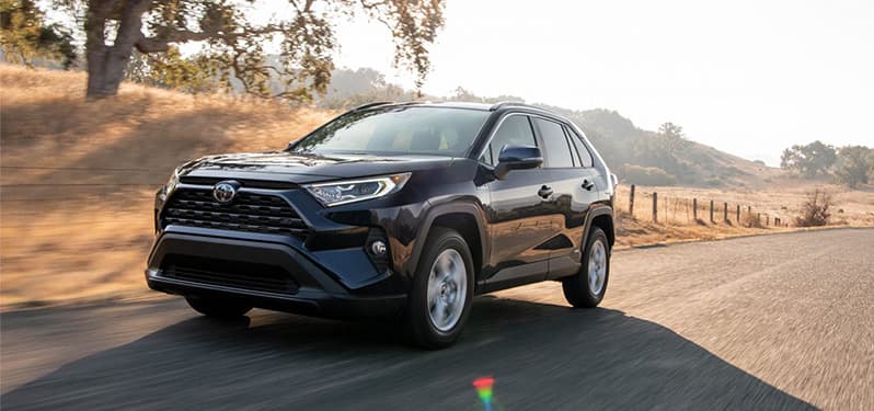Toyota RAV4 Hybrid driving on road