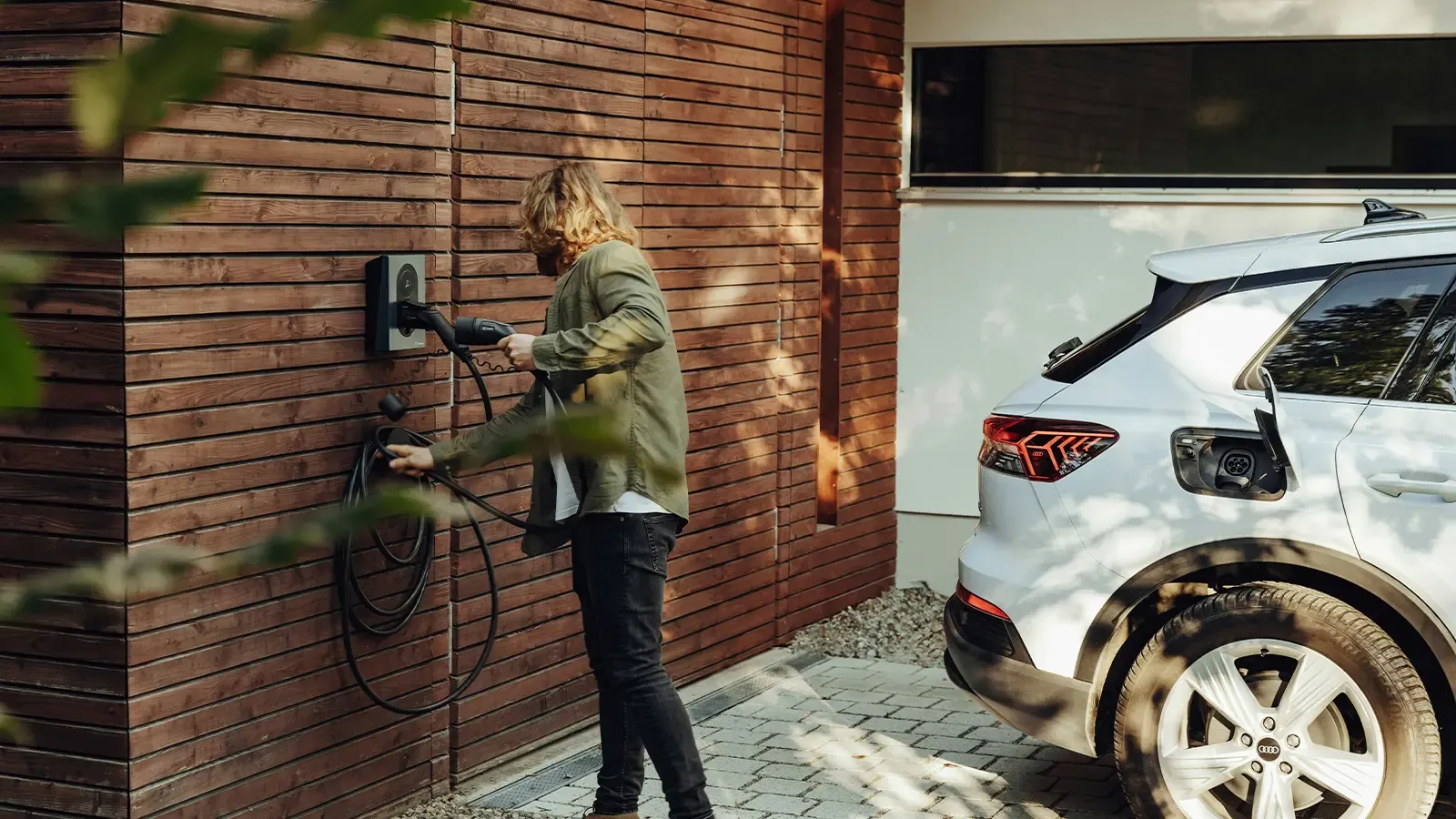 Charging electric car at home