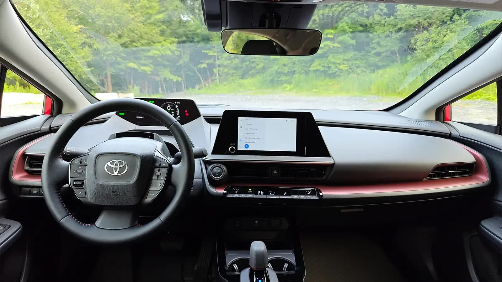 A Red 2026 Nissan Leaf HUD