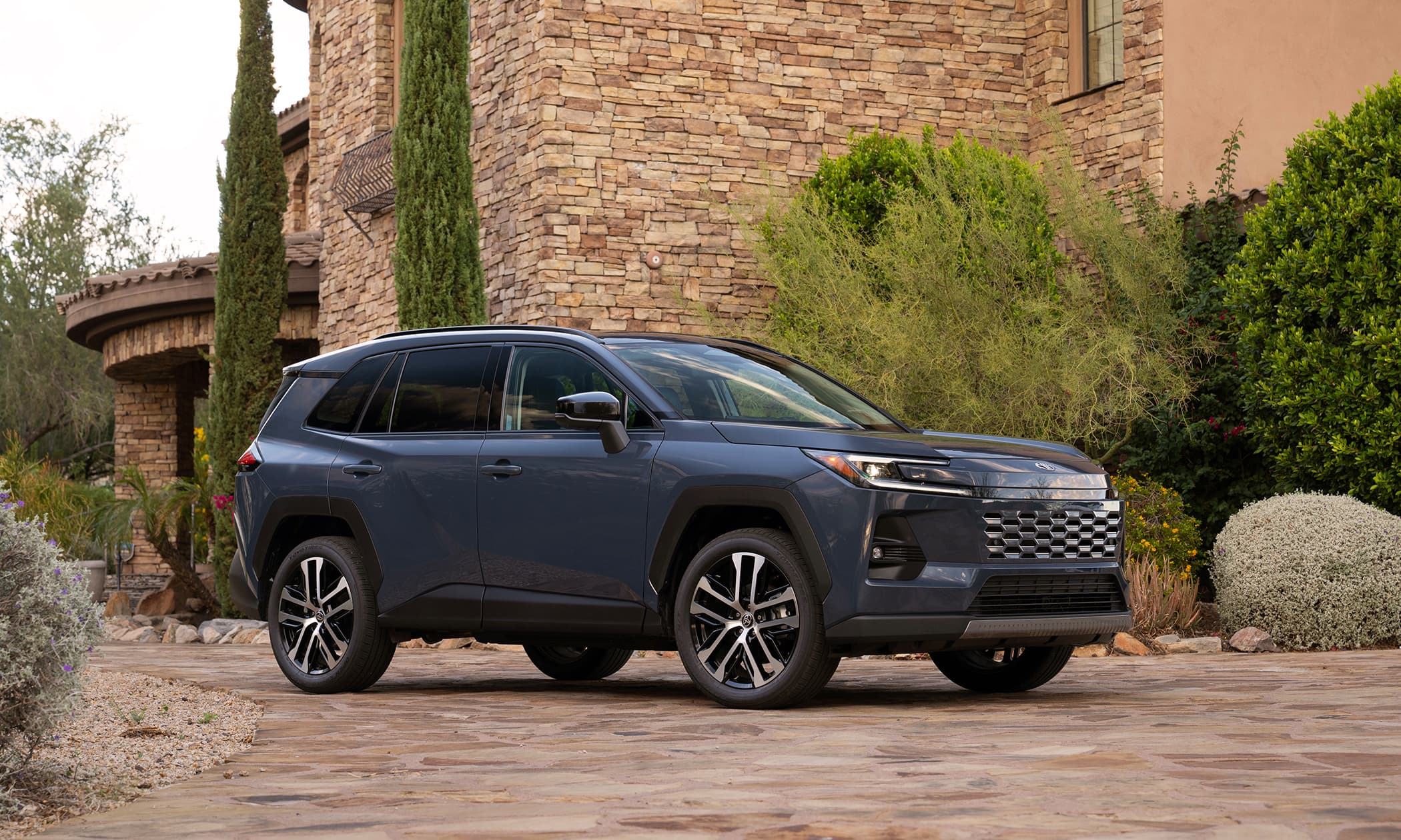The Toyota Rav4 Hybrid in a driveway